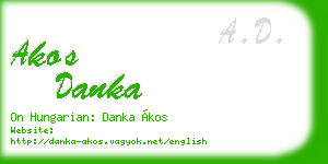 akos danka business card