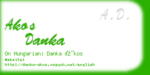 akos danka business card